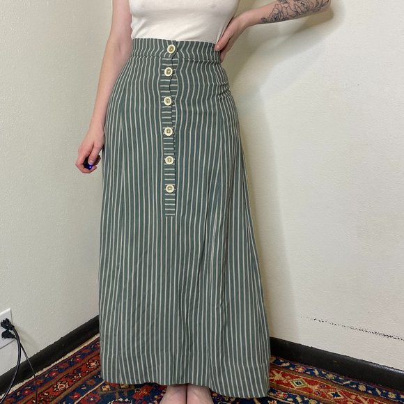Christy Dawn Dresses & Skirts - Christy Dawn IDA Skirt In Olive Stripe *Altered*